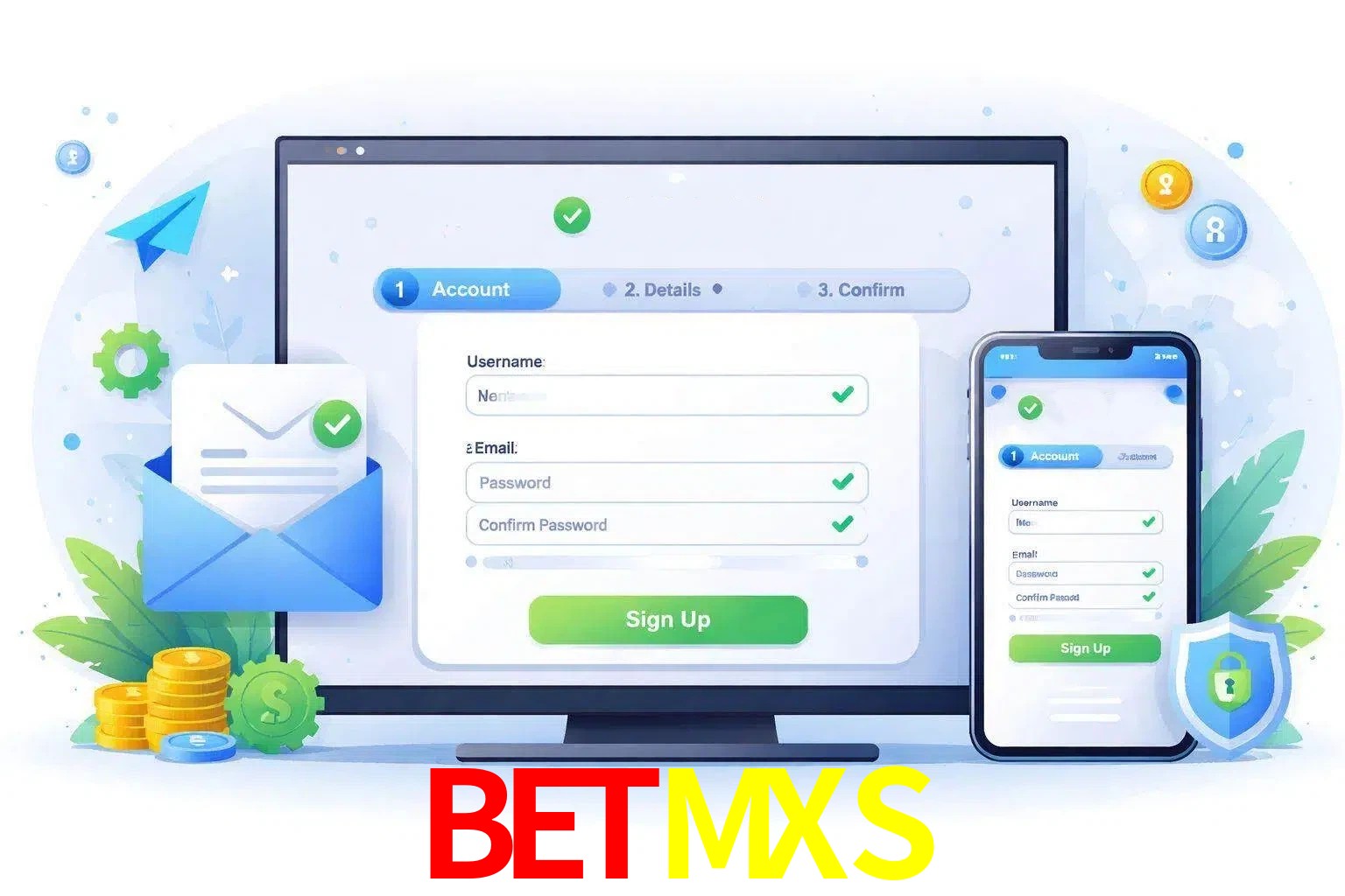 Registro de nuevo usuario y configuración de cuenta BETMXS